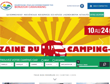 Tablet Screenshot of bonjourcaravaning.fr